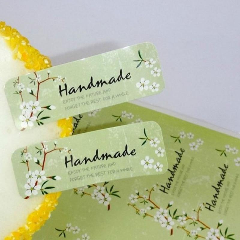 120PCS lot Fresh Style Flower Hand Made Seal Sticker High Quality Handmade Gift Label Sticker