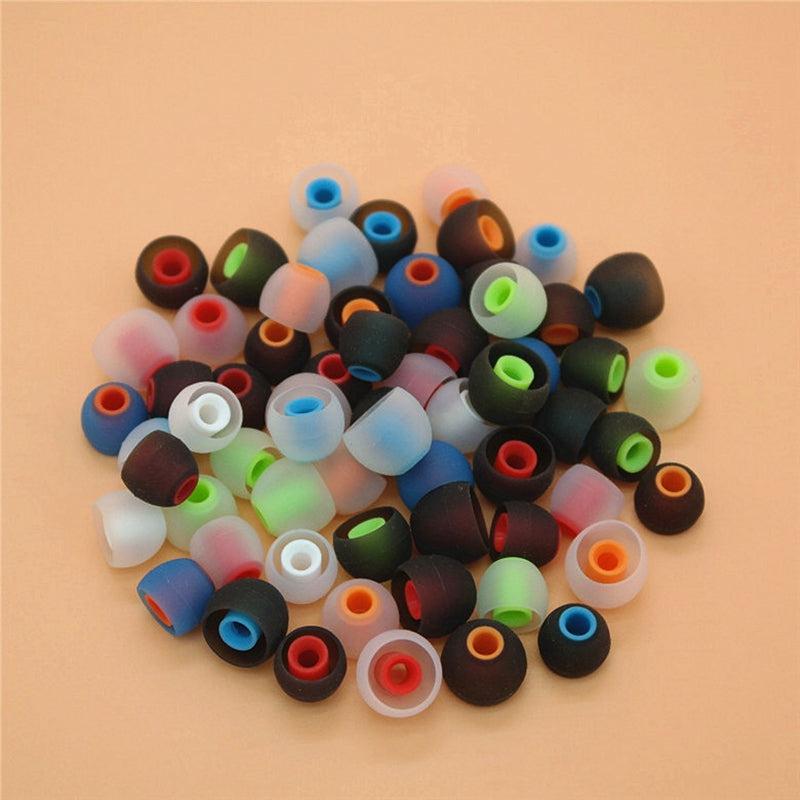 12 stks 6 pairs 3.8mm zachte Siliconen Ear Oortelefoon covers Oordopjes Tips oordopjes Dual kleur