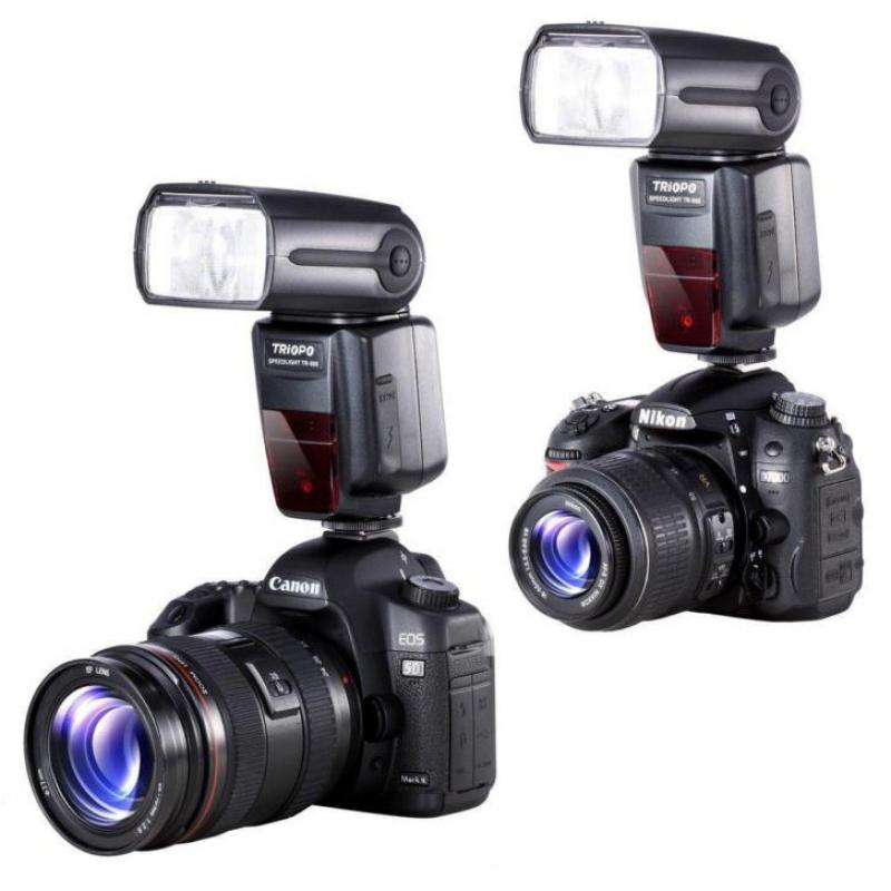 Dual Canon E-TTL/Nikon I-TTL Speedlite flitser richtgetal 56