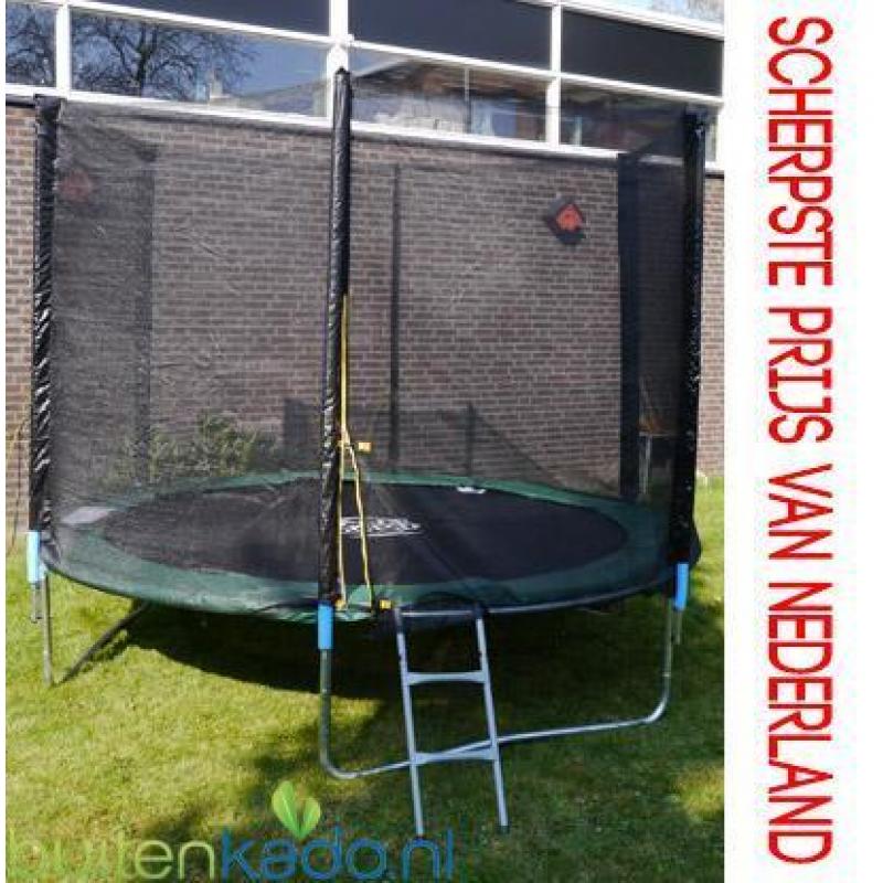 ACTIE Trampoline + veiligheidsnet USA springmat 244 305 427