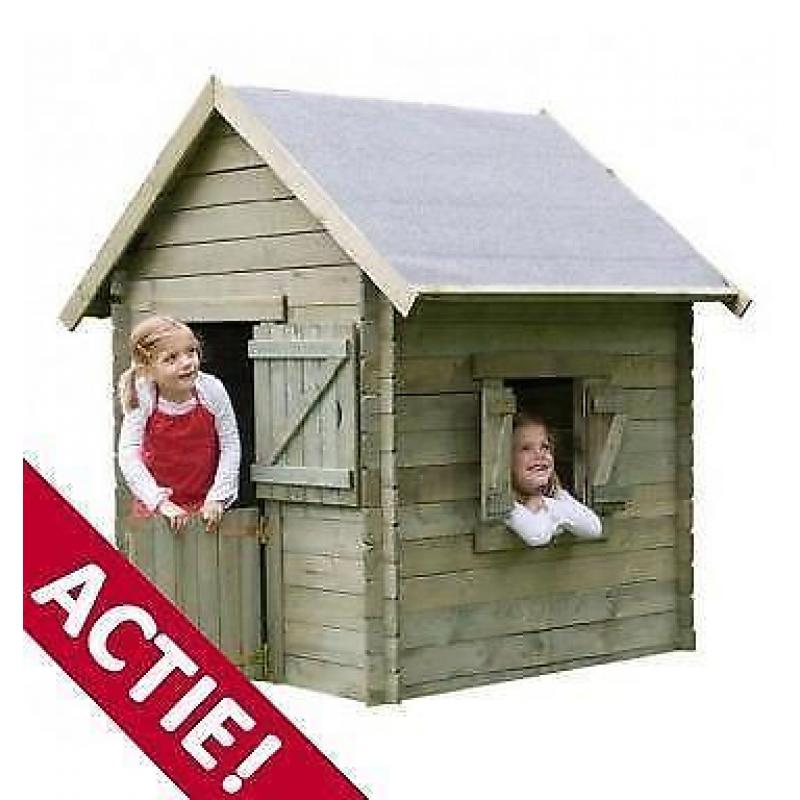 Houten Speelhuisje Lois: Speelhuis met GRATIS Bird-Feeder!!