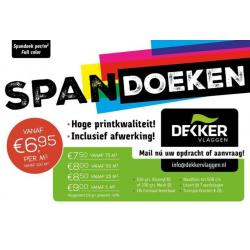 Goedkoopste SPANDOEKEN va € 6.95/m2 incl. afwerking