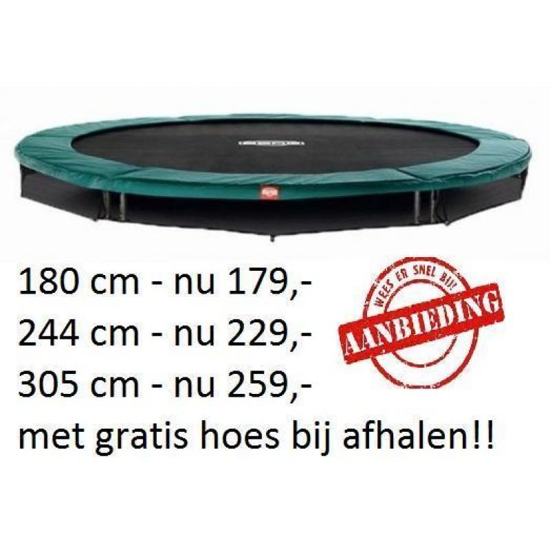 BERG INGROUND 180, 244, 305 cm VANAF 179 euro TRAMPOLINE