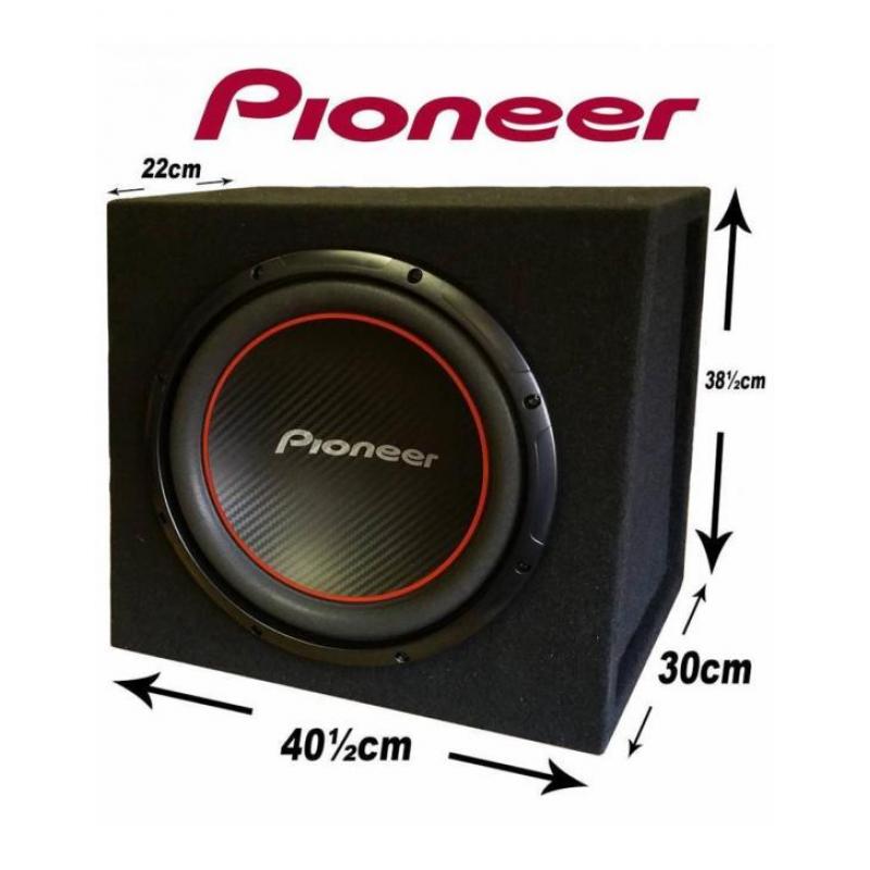 Pioneer 1300Watt Auto Subwoofer + Kist met Versterker €147 !