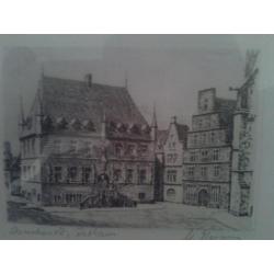 Oude pentekeningen van historisch Osnabrück