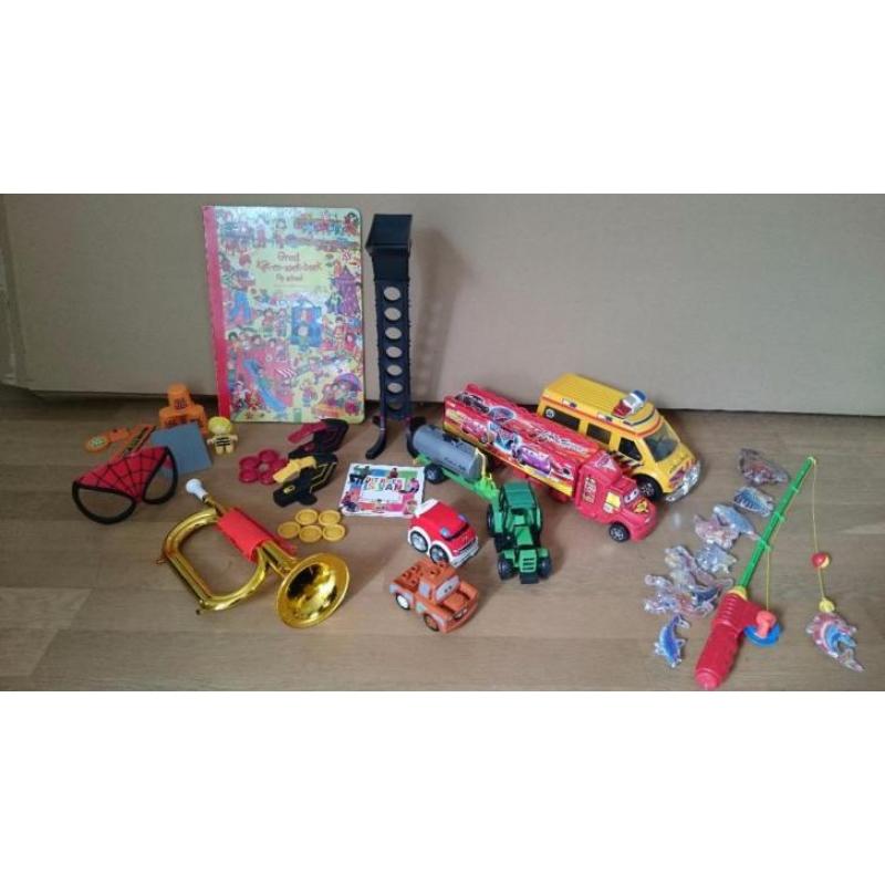 Speelgoed cars, duplo, tractor, spiderman van alles