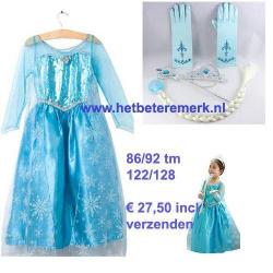 Frozen Elsa jurk + accessoires set mt 116*incl verz*AfterPay