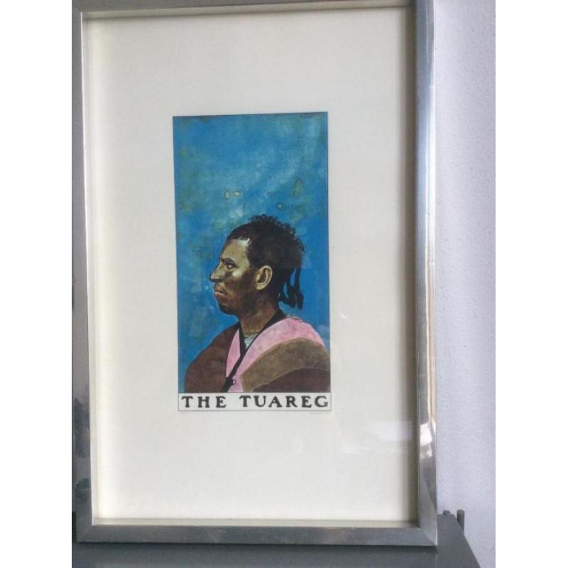 Zeefdruk "The Tuareg" van Peter Blake incl. lijst