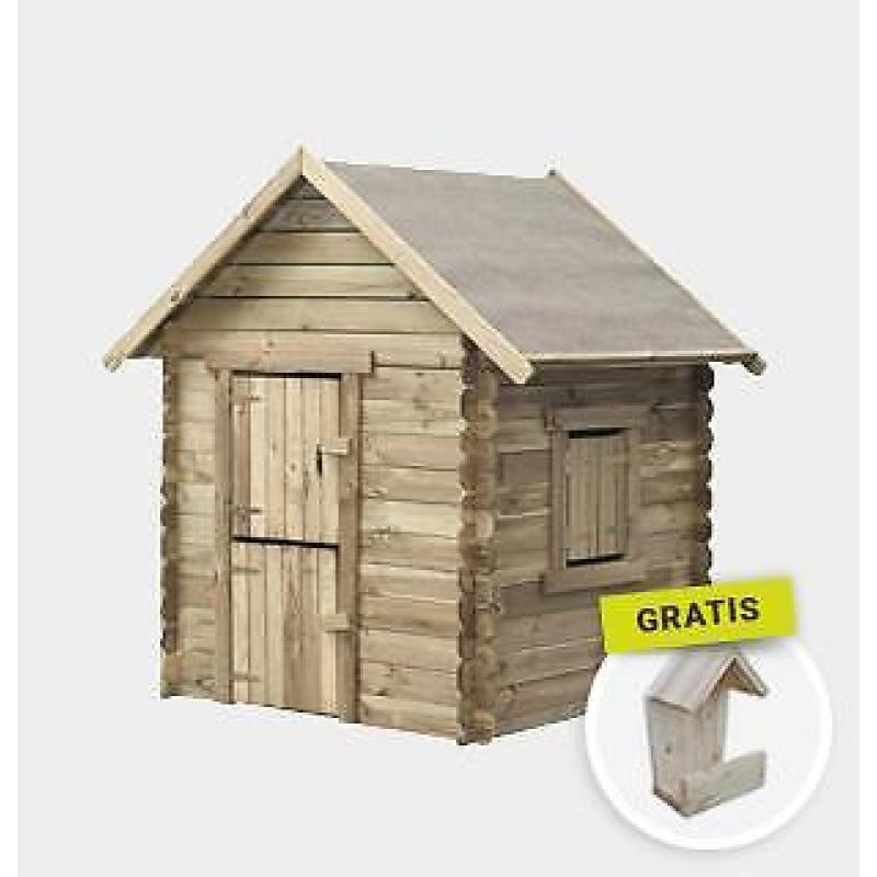 Houten Speelhuisje Lois: Speelhuis met GRATIS Bird-Feeder!!