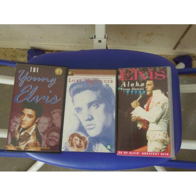 3 vidiobanden van Elvis.