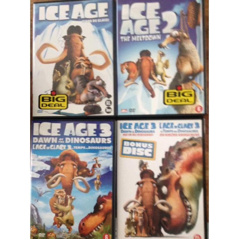 Dvd's iceage deel 1 tm 3 +bonus