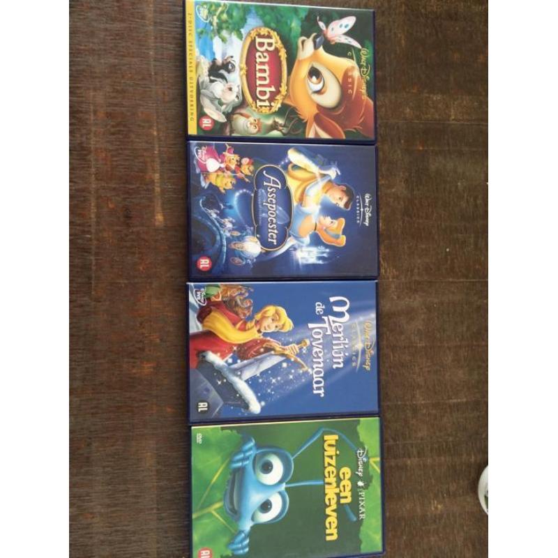 4 Walt Disney dvd's (origineel)