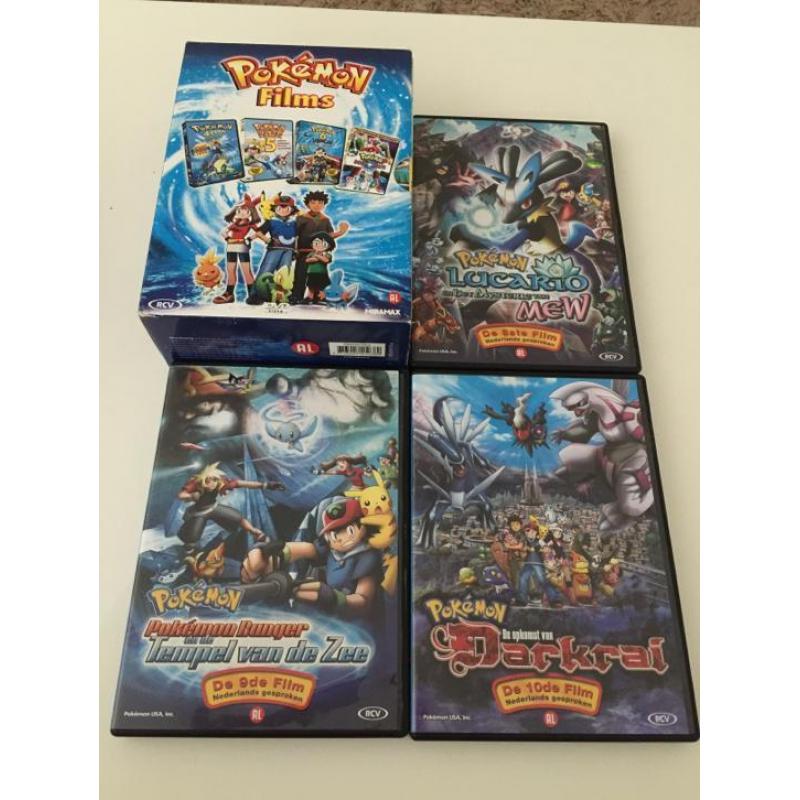 Pokemon films 4 t/m 10 dvd's jirachi darkrai lucario mew etc