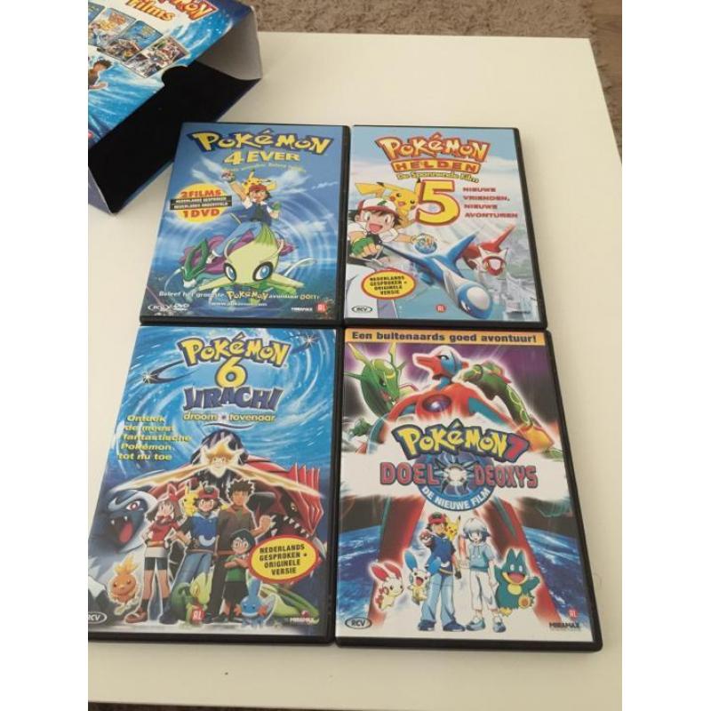 Pokemon films 4 t/m 10 dvd's jirachi darkrai lucario mew etc