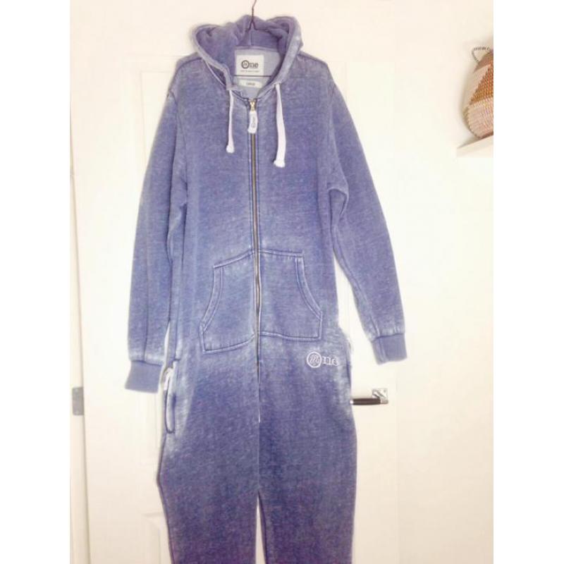 Onesie jumpsuit heren van inonestore maat L blauw nog nieuw