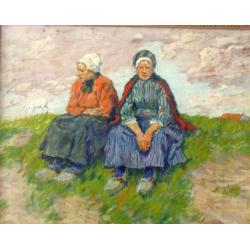 J.H. Muller " Zandvoortse vrouwen in het duin" ca. 1895