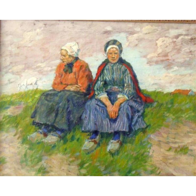 J.H. Muller " Zandvoortse vrouwen in het duin" ca. 1895