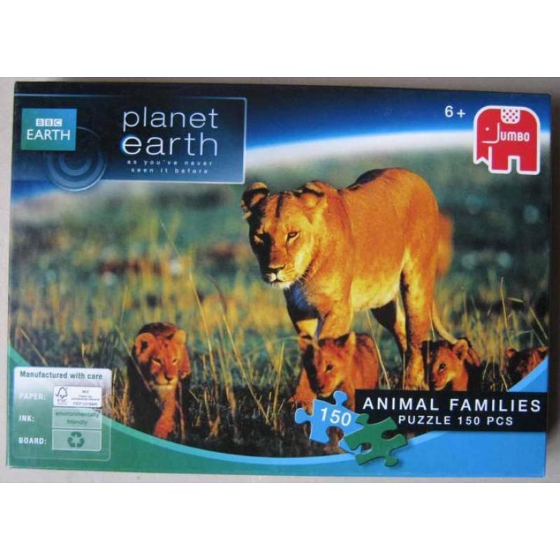 Planeth Earth puzzel leeuwin met welpen 150 st. Jumbo compl.