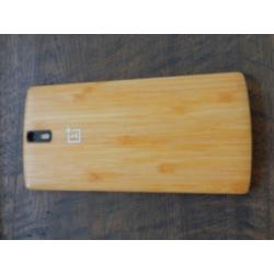 Oneplus one 64 gb met Bamboo cover