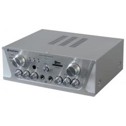 100W Karaoke Stereo Versterker met FM en USB / SD MP3 - Zilv