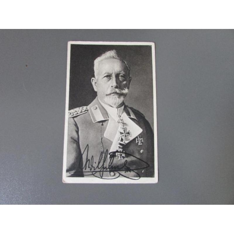 Gesigneerde kaart Kaiser Wilhelm 2 zeldzaam