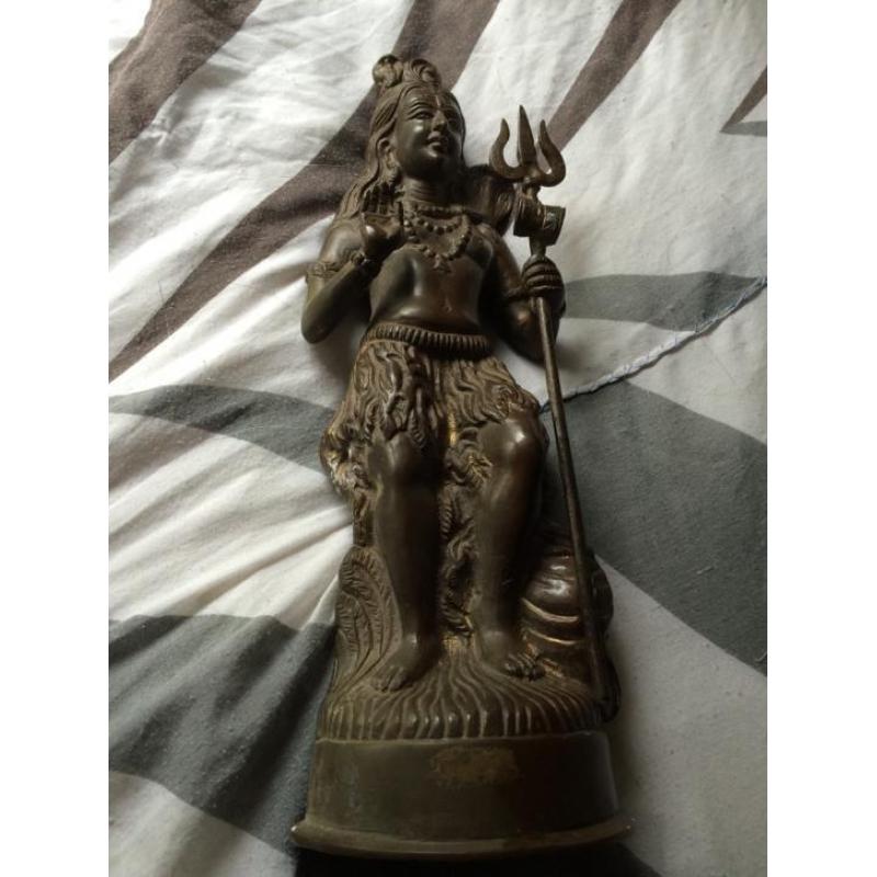 Antiek bronzen Hindostaanse god Shiva