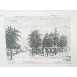 G. Kreuning. Pentekening Havenstraat Vaartweg 1900 Hilversum