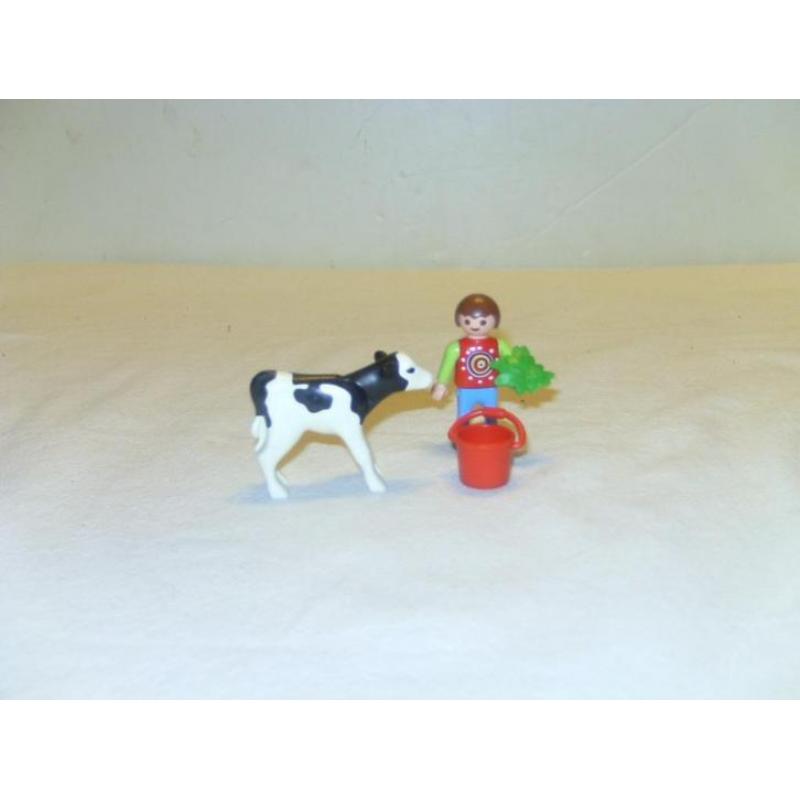 Playmobil poppetjes jongen met kalf 4624