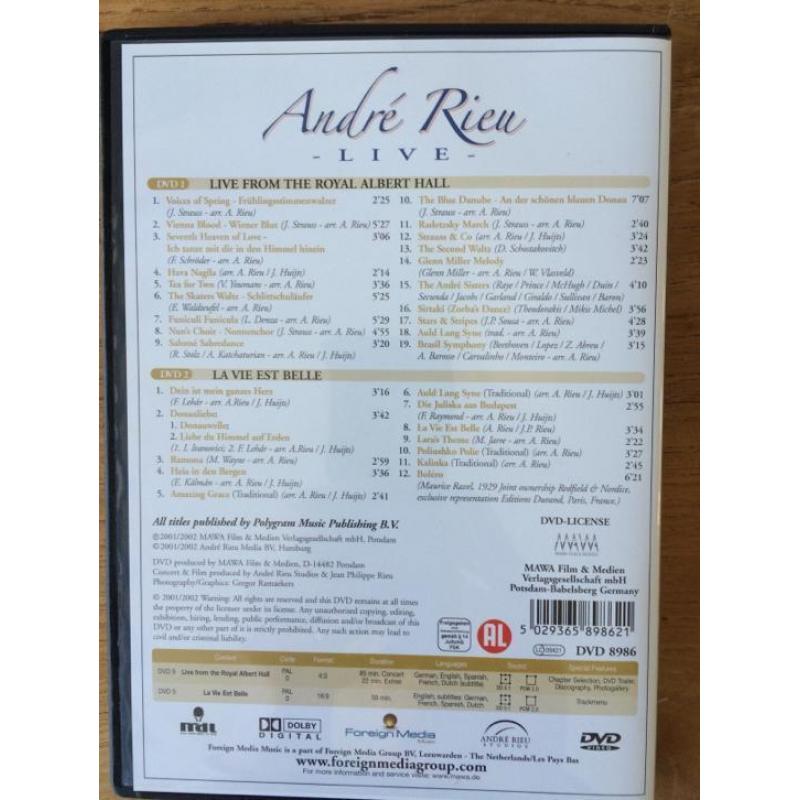 DVD André Rieu Live from the Royal Albert Hall La Vie est be