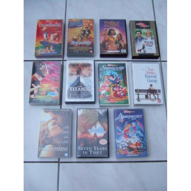 Topfilms o.a. Disney kinderfilms op video