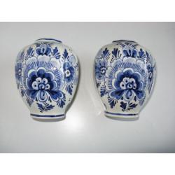 2 Delfts blue Orginal Delft. Handremalt No: 3027 Geen onzin