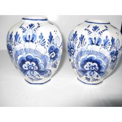 2 Delfts blue Orginal Delft. Handremalt No: 3027 Geen onzin