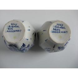 2 Delfts blue Orginal Delft. Handremalt No: 3027 Geen onzin