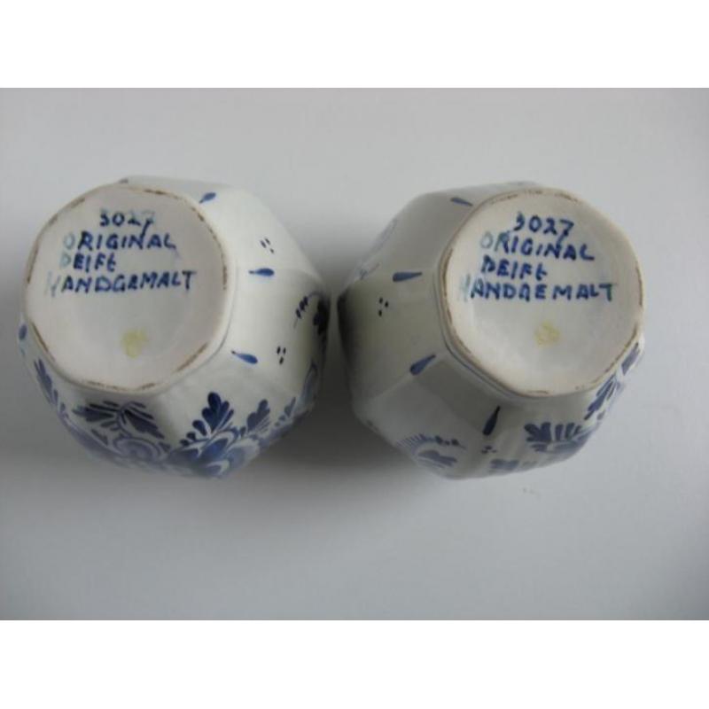 2 Delfts blue Orginal Delft. Handremalt No: 3027 Geen onzin