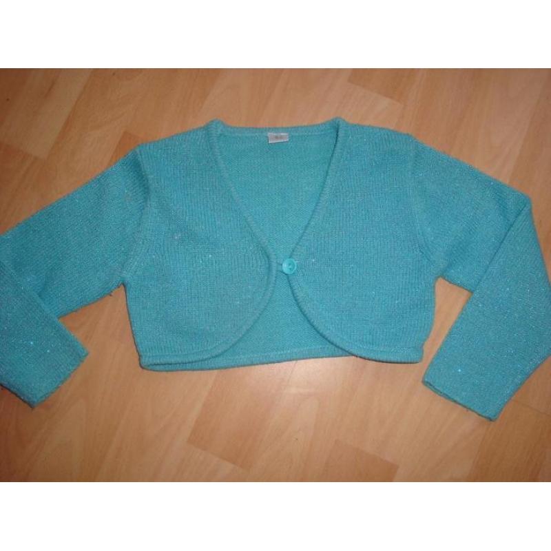 leuke turquoise glitter bolero, Nieuw!