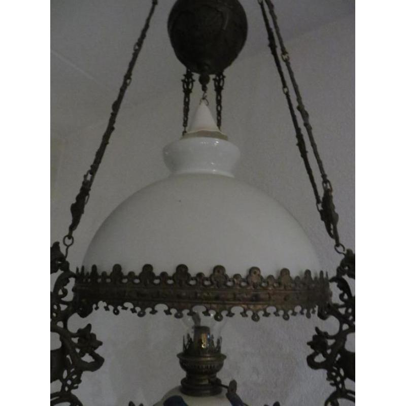 olielamp antieke hanglamp