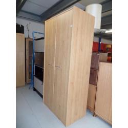 Grote MDF blank gefineerde kledingkast, hang legkast