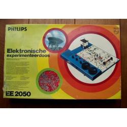 Philips electronische experimenteerdoos EE2050, incompleet.