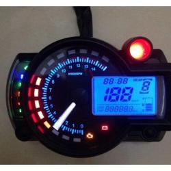 Adjustable Motorcycle Digital Speedometer LCD Digital Odo...