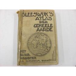 Atlas der geheele aarde Sleeswijk 1932/ 37 18 krt,10000namen