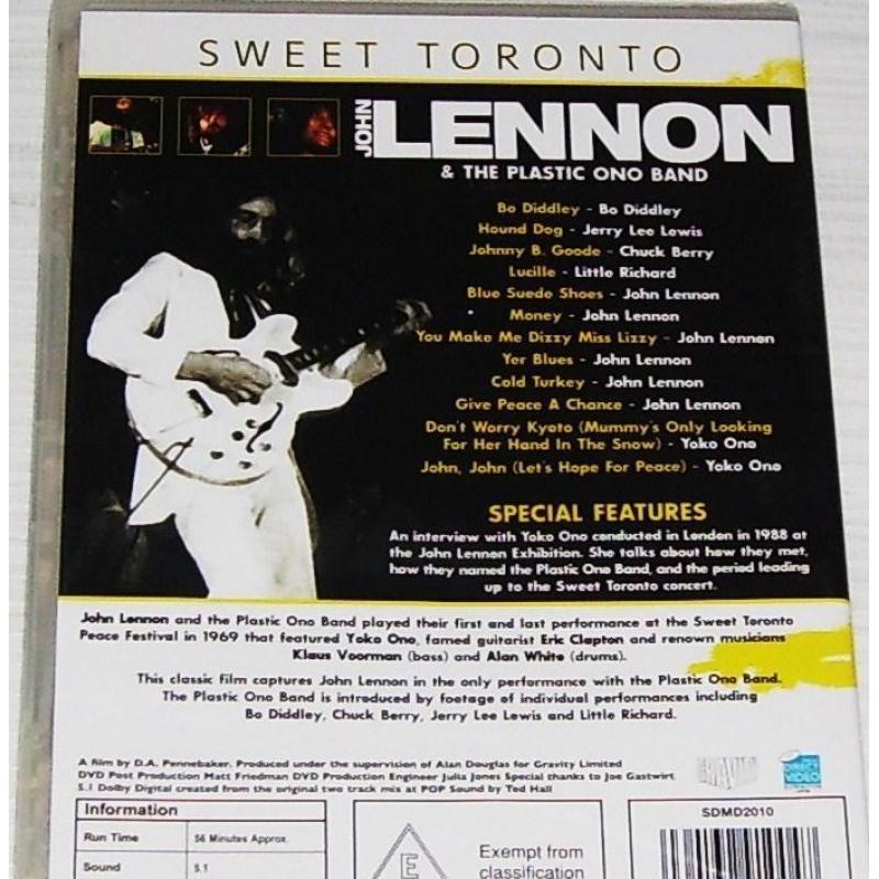 Sweet Toronto - JOHN LENNON & THE PLASTIC ONO BAND - UK Dvd