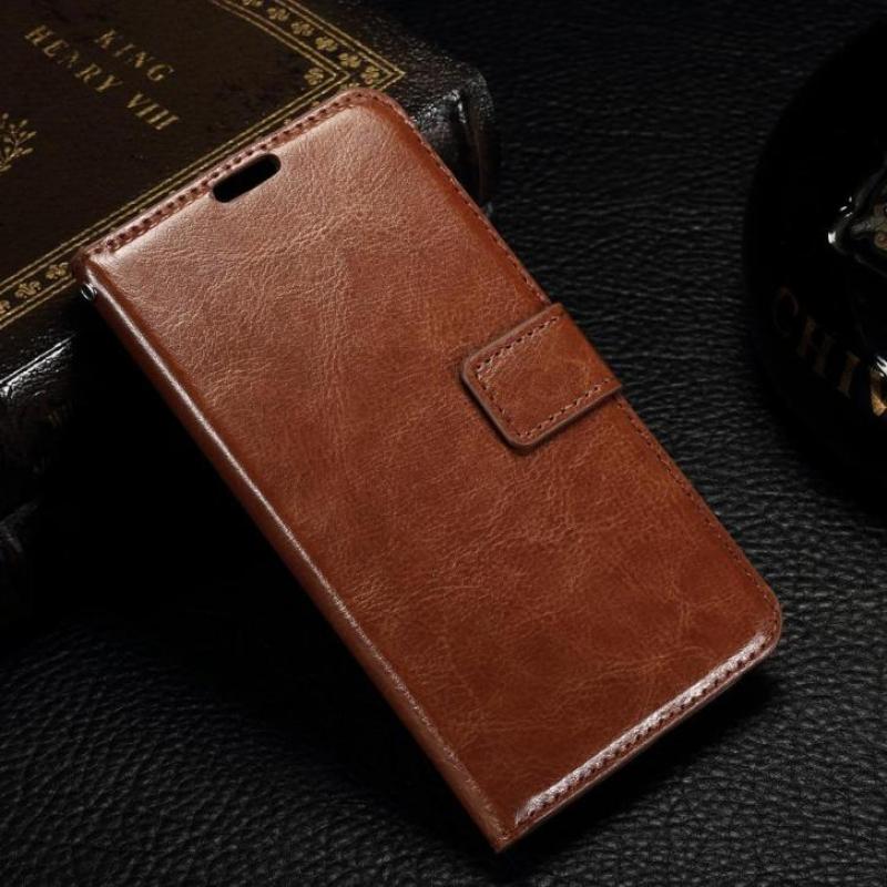 Cyclone Cover wallet hoesje Microsoft Lumia 550 bruin