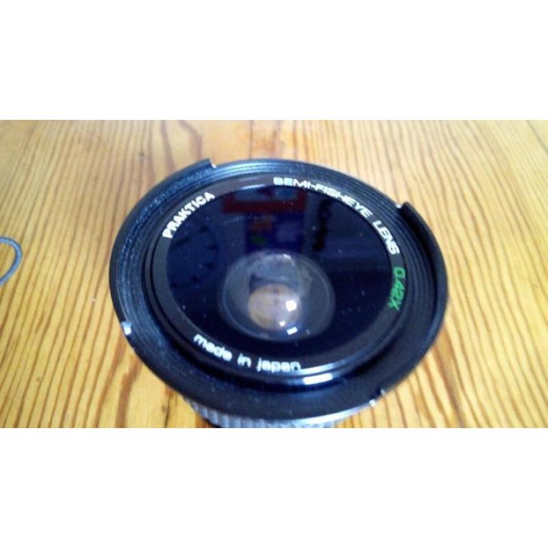 Semi-fisheye lens 0,42x praktica met tasje