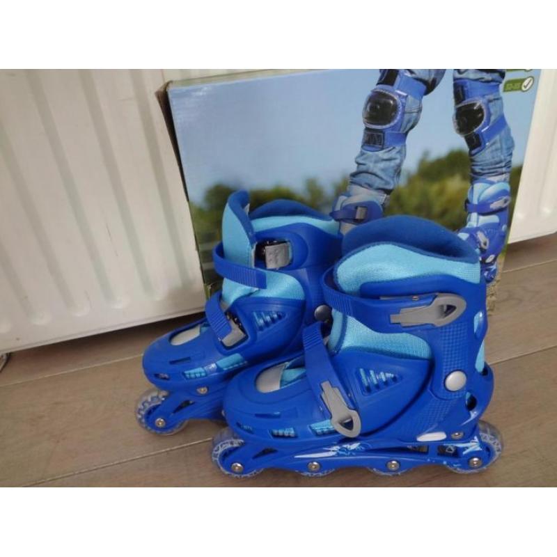 Inline skates kids sport blauw maat 32-35