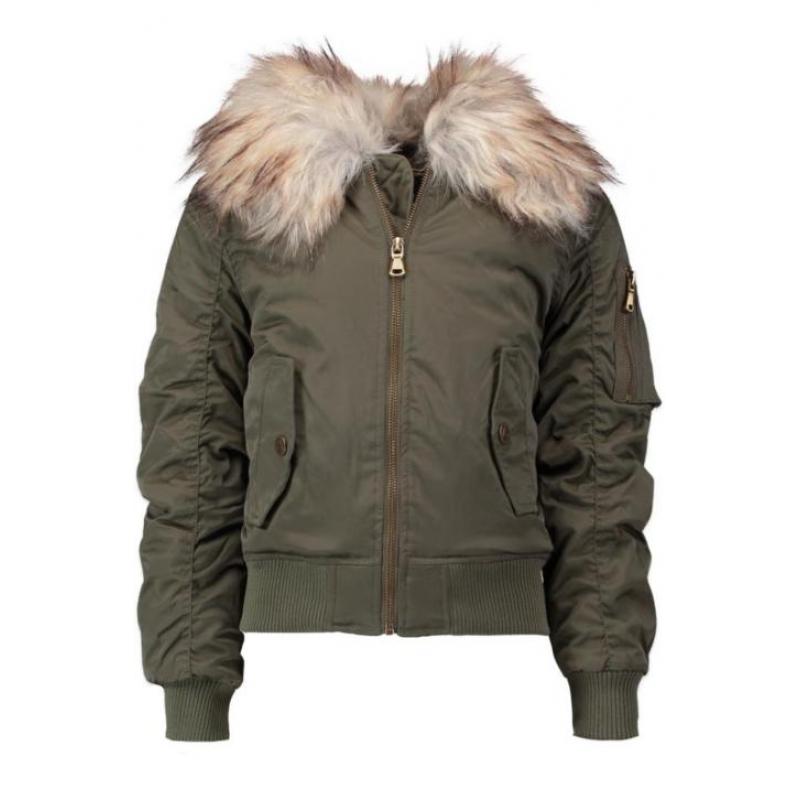 CoolCat Bomber Kflighty Groen voor Meisjes - Maat: 122/128