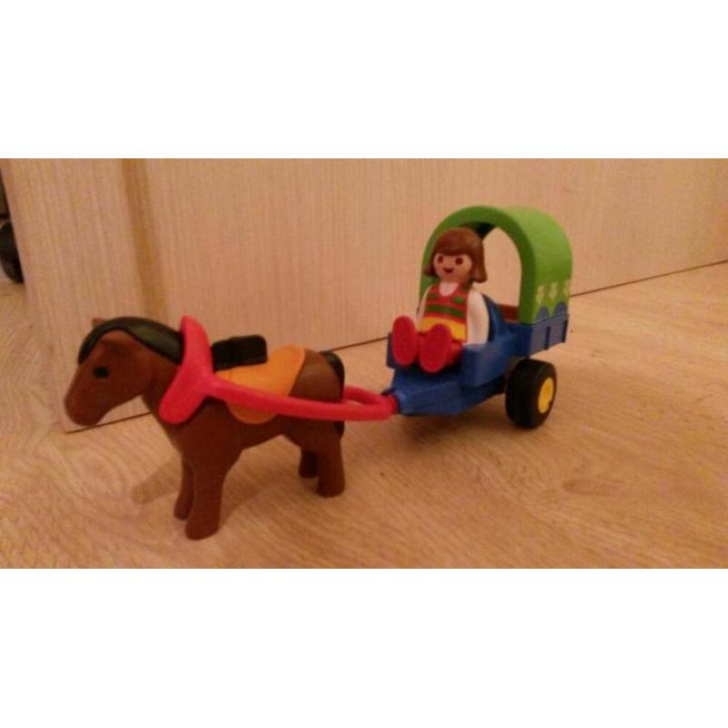 playmobil 1 2 3 ponywagen