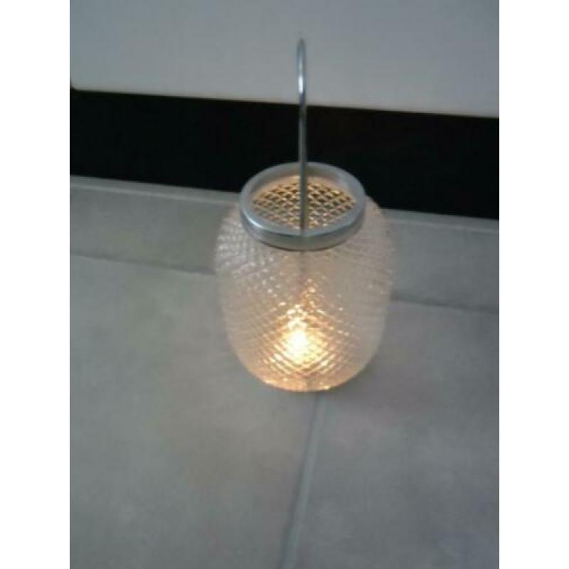 Chinese lampion /windlicht, bewerkt glas, voor tuin /terras