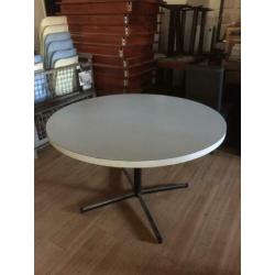 Bistro tafel restauranttafel rond 120 cm x H 75 wit