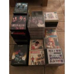 175 Cd's, 35 films DVD's en 8 muziek DVD's gebrand + origine