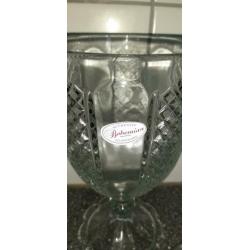 Authentic BOHEMIAN glassware hoge glazen kristallen SCHAAL??